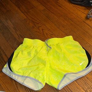 Nike Neon Yellow Running Shorts